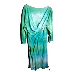 Dharma Trading‎ Co Women's Tie Dye Dress Large Blue  Swirl Festival Hippie Boho